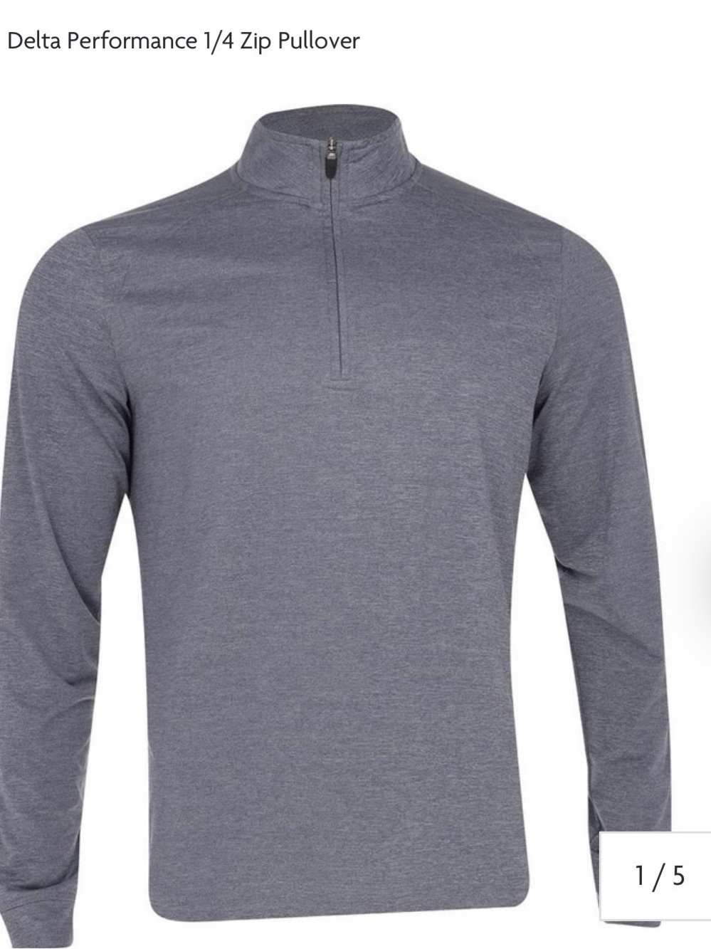 LINKSOUL- Heather Navy Blue Performance Quarter Zip Pullover